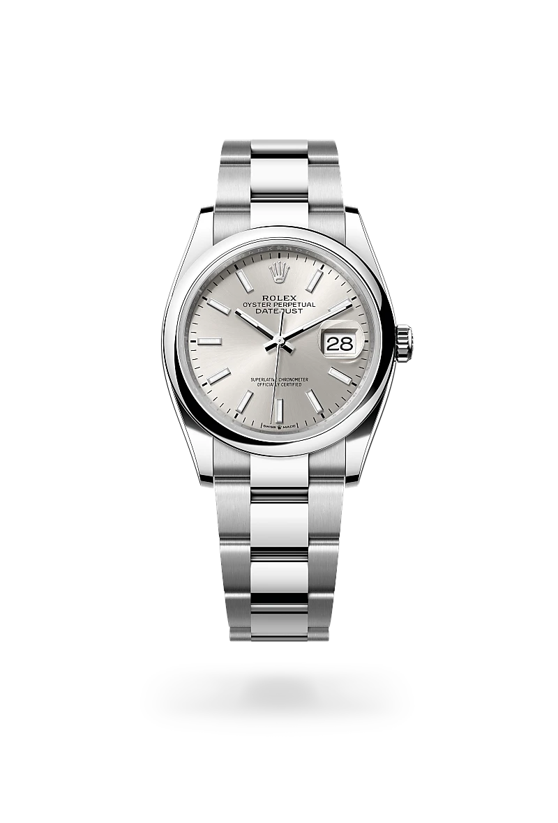 Rolex Datejust 36 in Oyster, 36 mm, thép Oystersteel at The Hour Glass