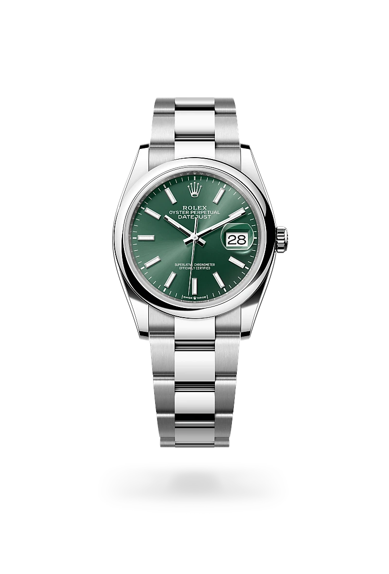 Rolex Datejust 36 in Oyster, 36 mm, thép Oystersteel at The Hour Glass