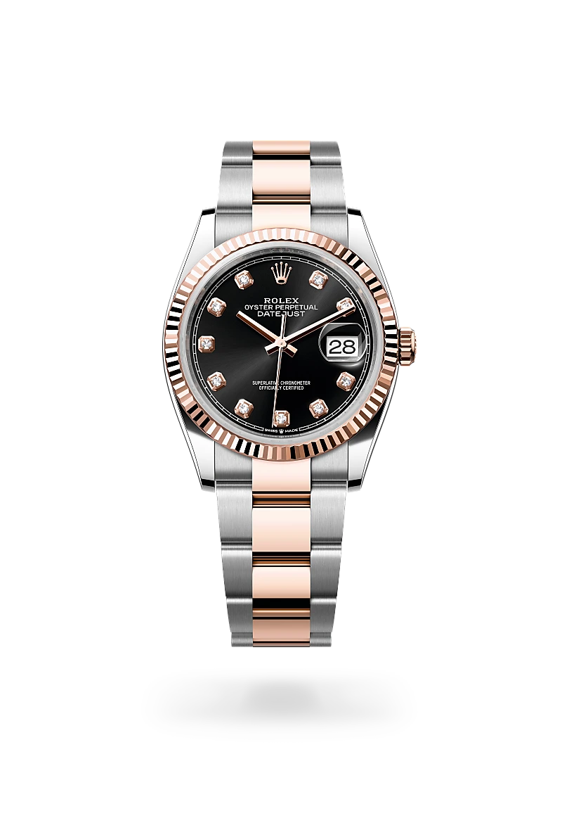 Rolex Datejust 36 in Oyster, 36 mm, thép Oystersteel và vàng Everose at The Hour Glass