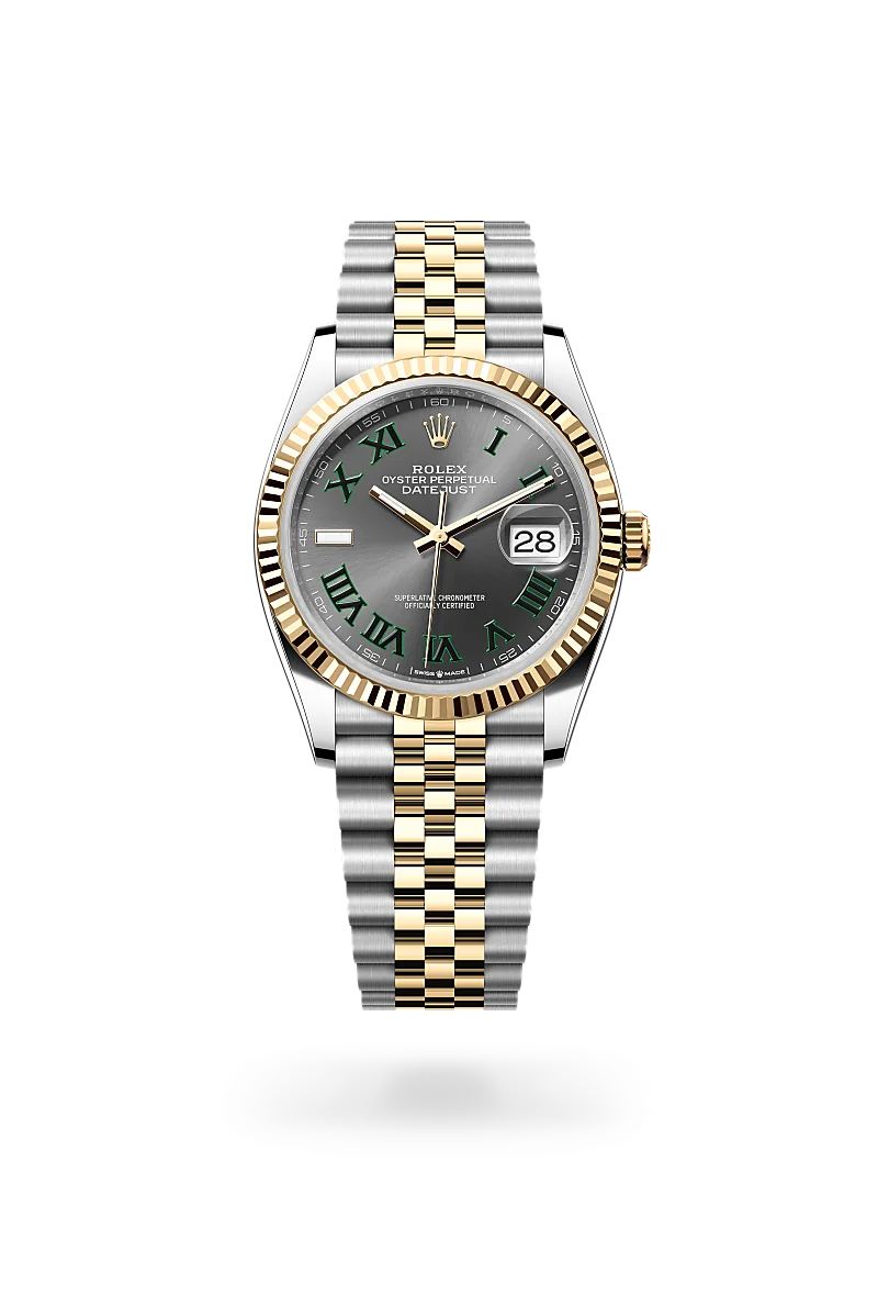 Rolex Datejust 36 in Oyster, 36 mm, thép Oystersteel và vàng kim at The Hour Glass