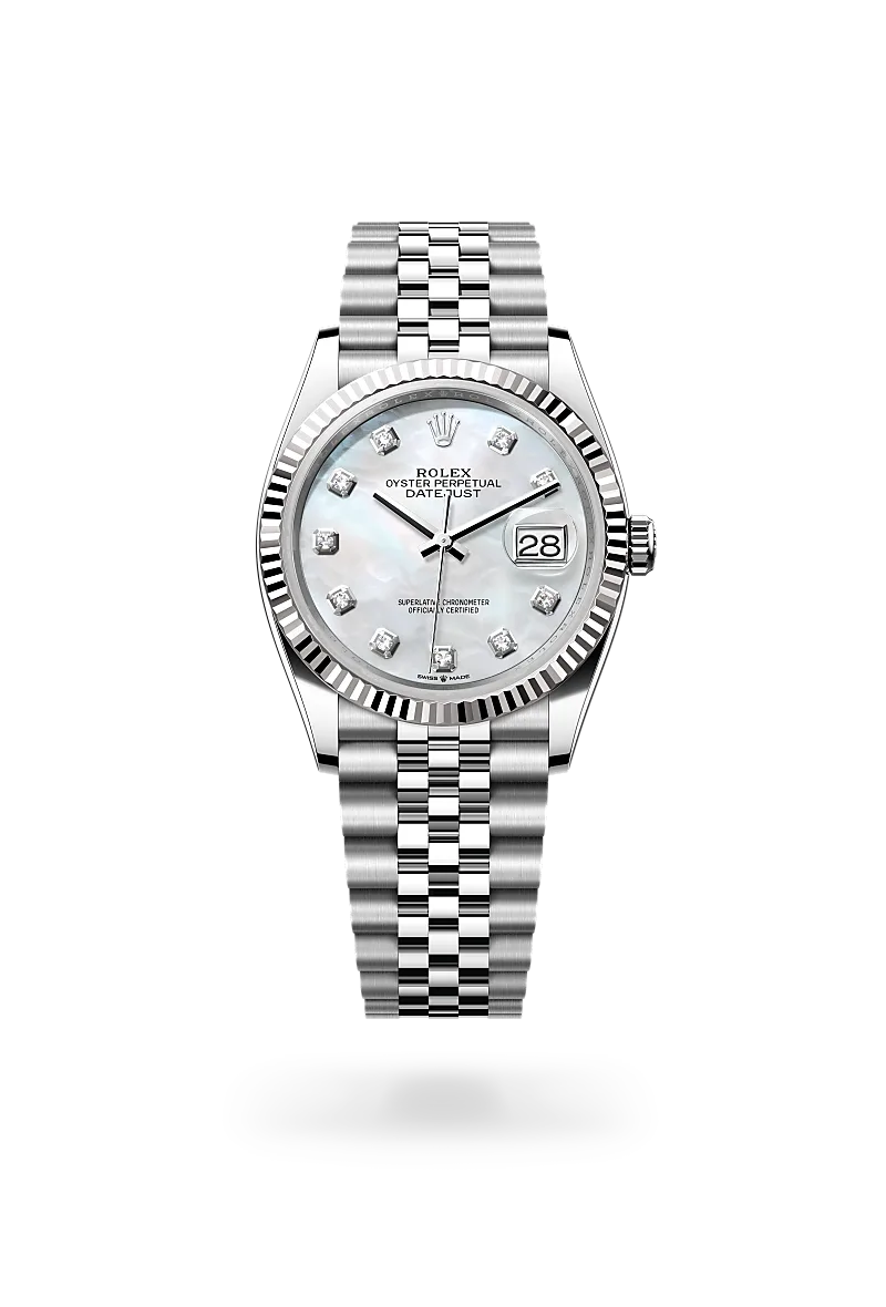 Rolex Datejust 36 in White Rolesor - combination of Oystersteel and white gold, M126234-0019 - The Hour Glass