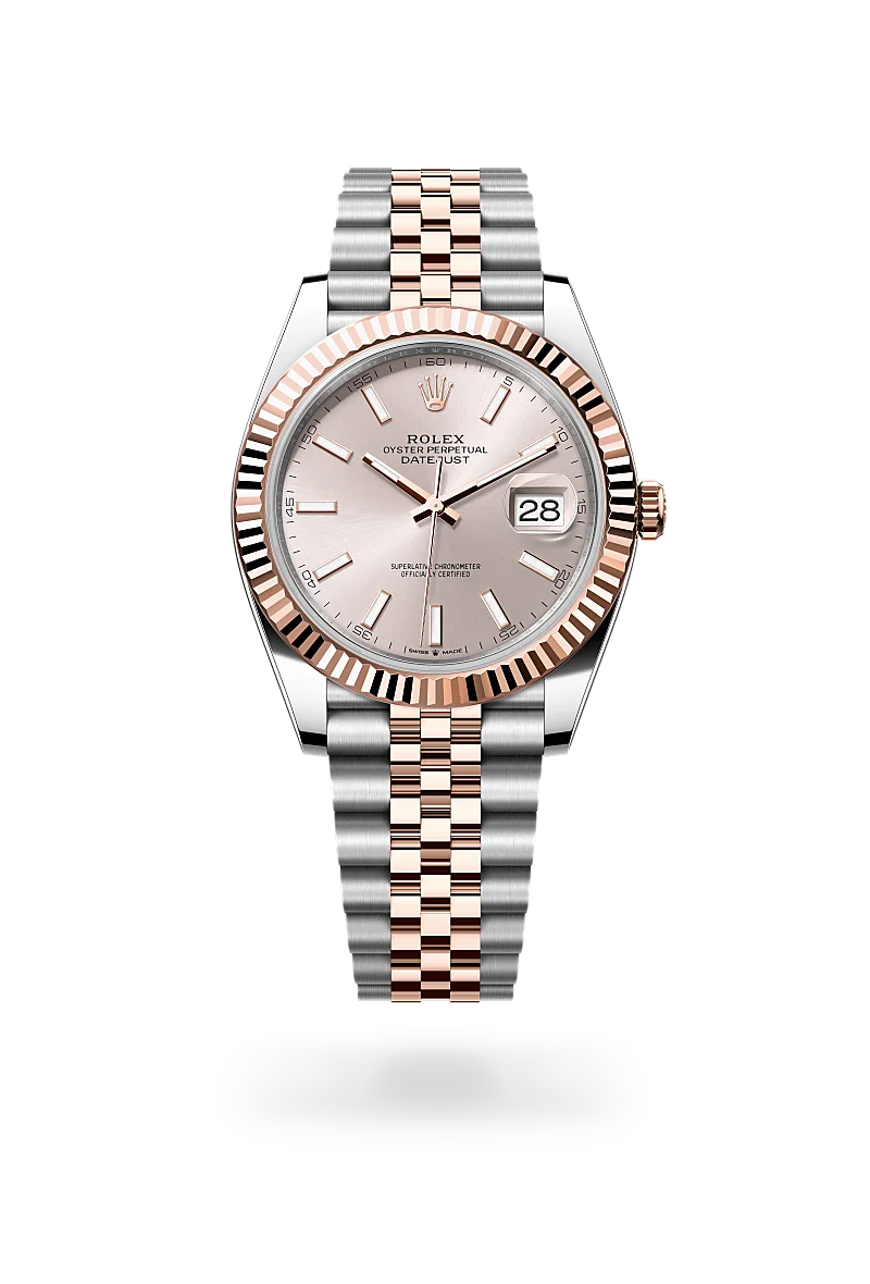 Rolex Datejust 41 in Oyster, 41 mm, thép Oystersteel và vàng Everose at The Hour Glass
