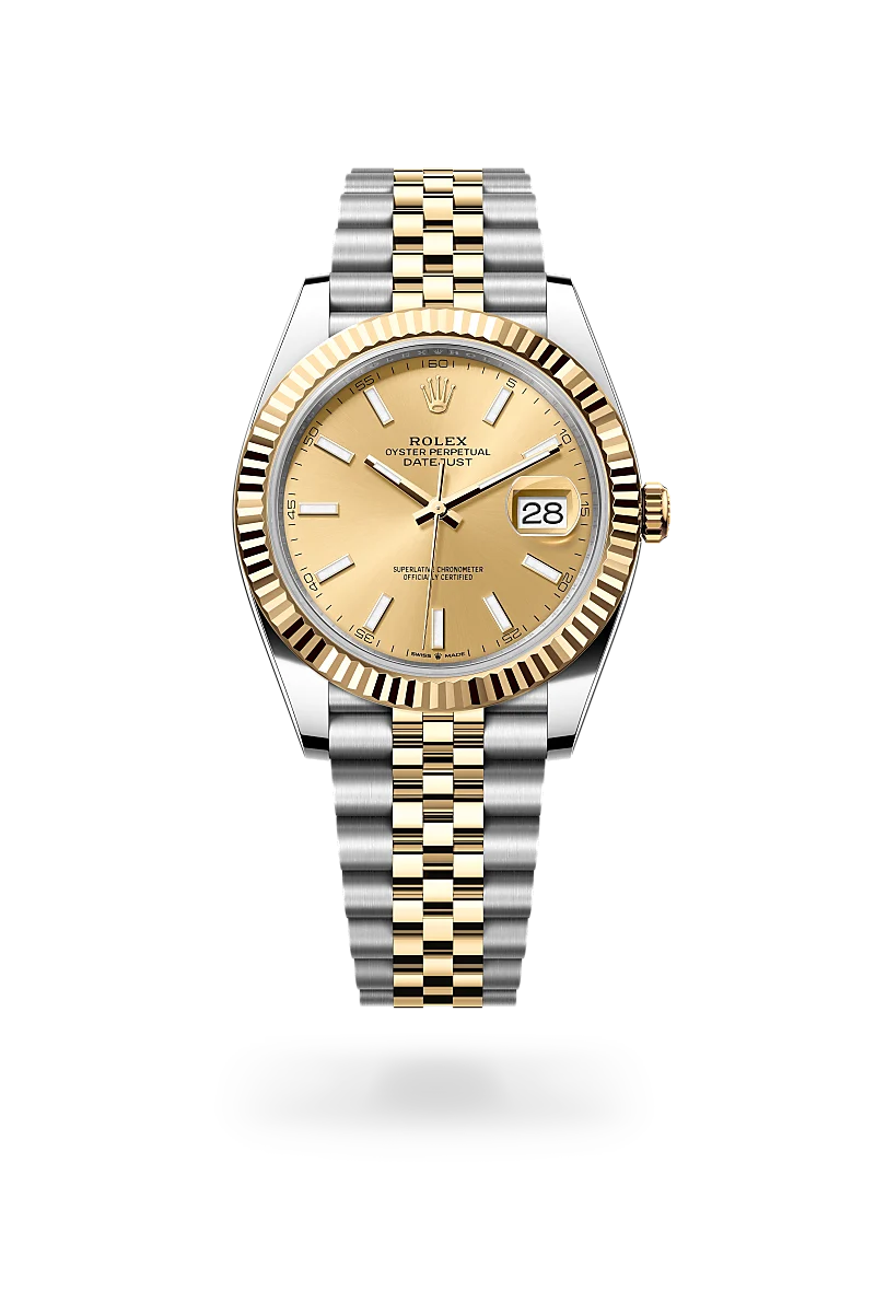 Rolex Datejust 41 in Oyster, 41 mm, thép Oystersteel và vàng kim at The Hour Glass