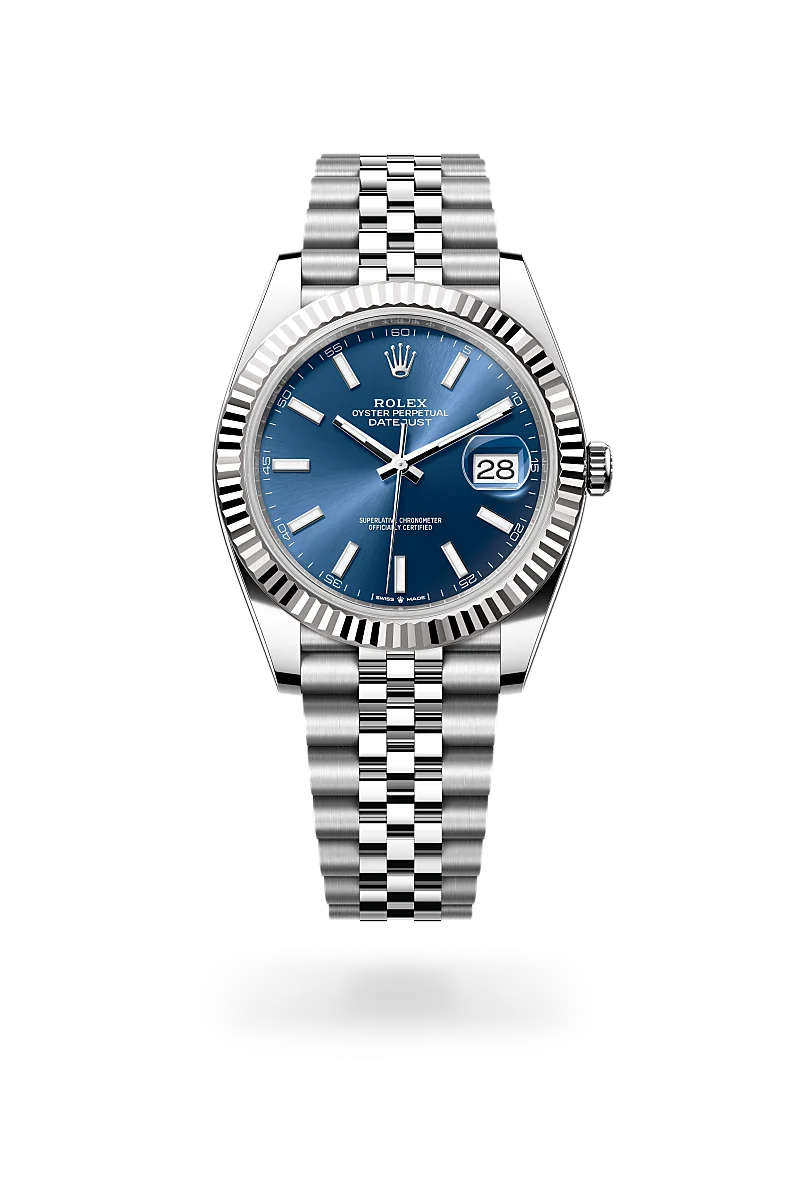 Rolex Datejust 41 in Oyster, 41 mm, thép Oystersteel và vàng trắng at The Hour Glass