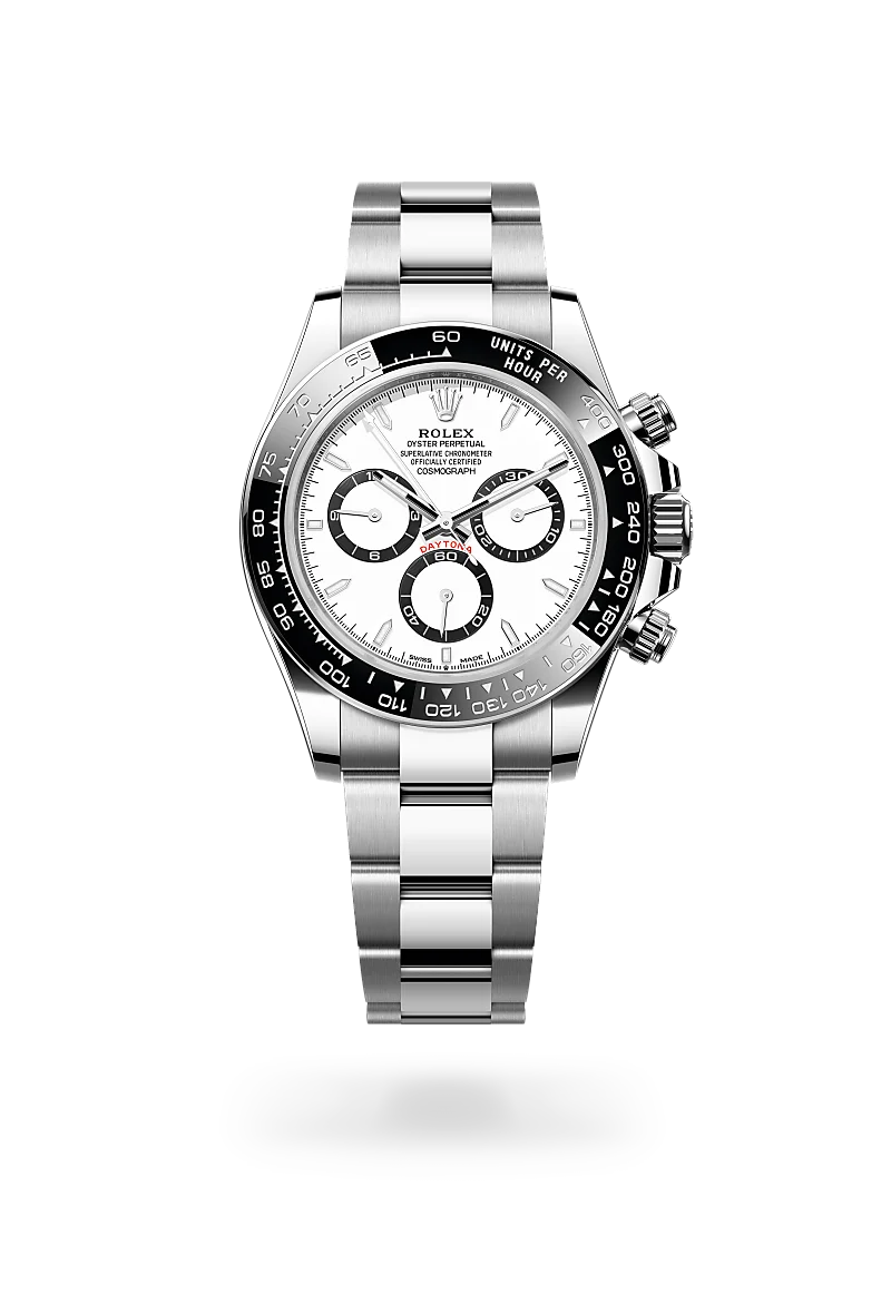 Rolex Cosmograph Daytona in Oyster, 40 mm, Oystersteel at The Hour Glass
