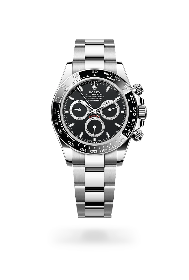 Rolex Cosmograph Daytona in Oyster, 40 mm, Oystersteel at The Hour Glass