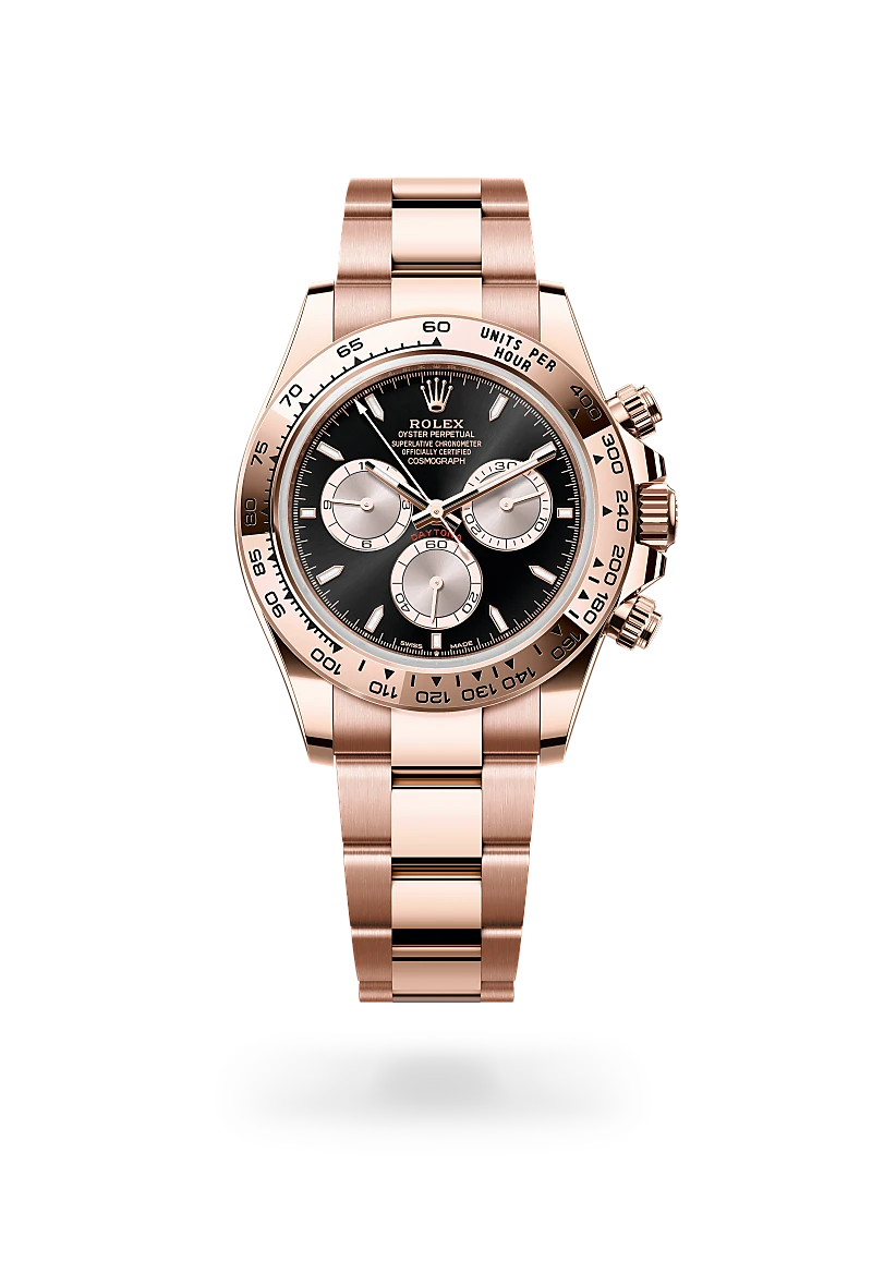 Rolex Cosmograph Daytona in Oyster, 40 mm, Everose gold at The Hour Glass