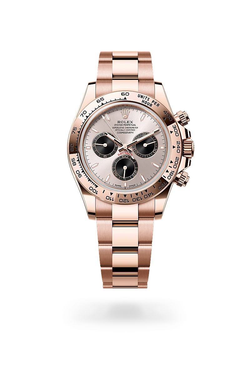 Rolex Cosmograph Daytona in Oyster, 40 mm, Everose gold at The Hour Glass