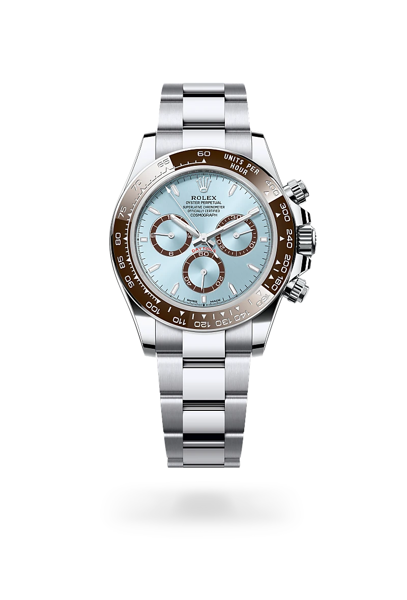 Rolex Cosmograph Daytona in Oyster, 40 mm, platinum at The Hour Glass