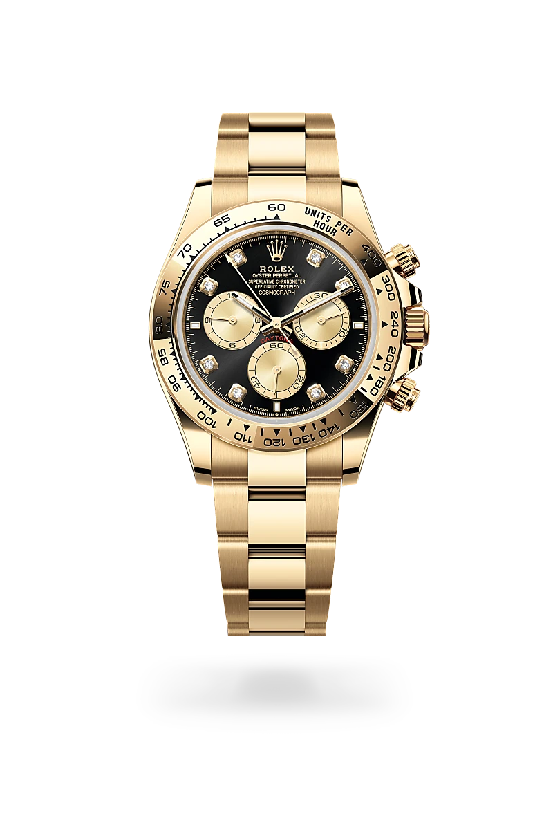 Rolex Cosmograph Daytona in Oyster, 40 mm, yellow gold at The Hour Glass