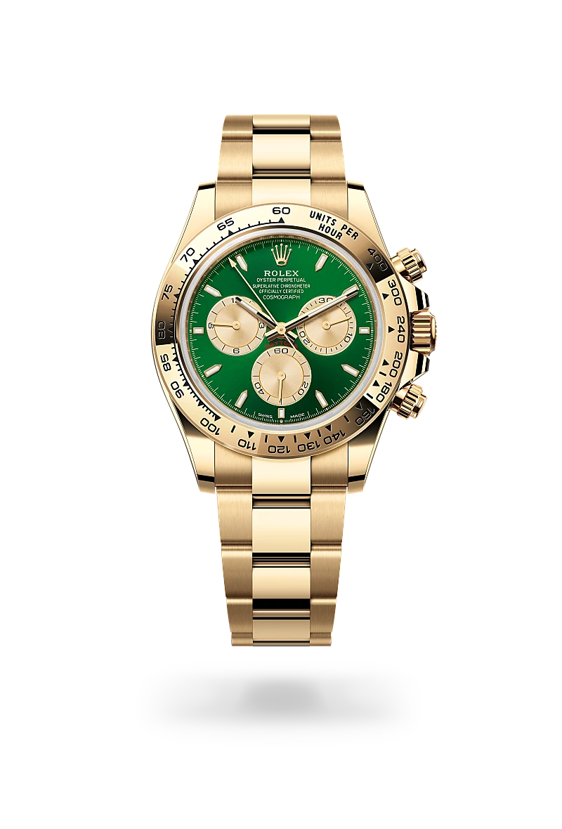 Rolex Cosmograph Daytona in Oyster, 40 mm, yellow gold at The Hour Glass