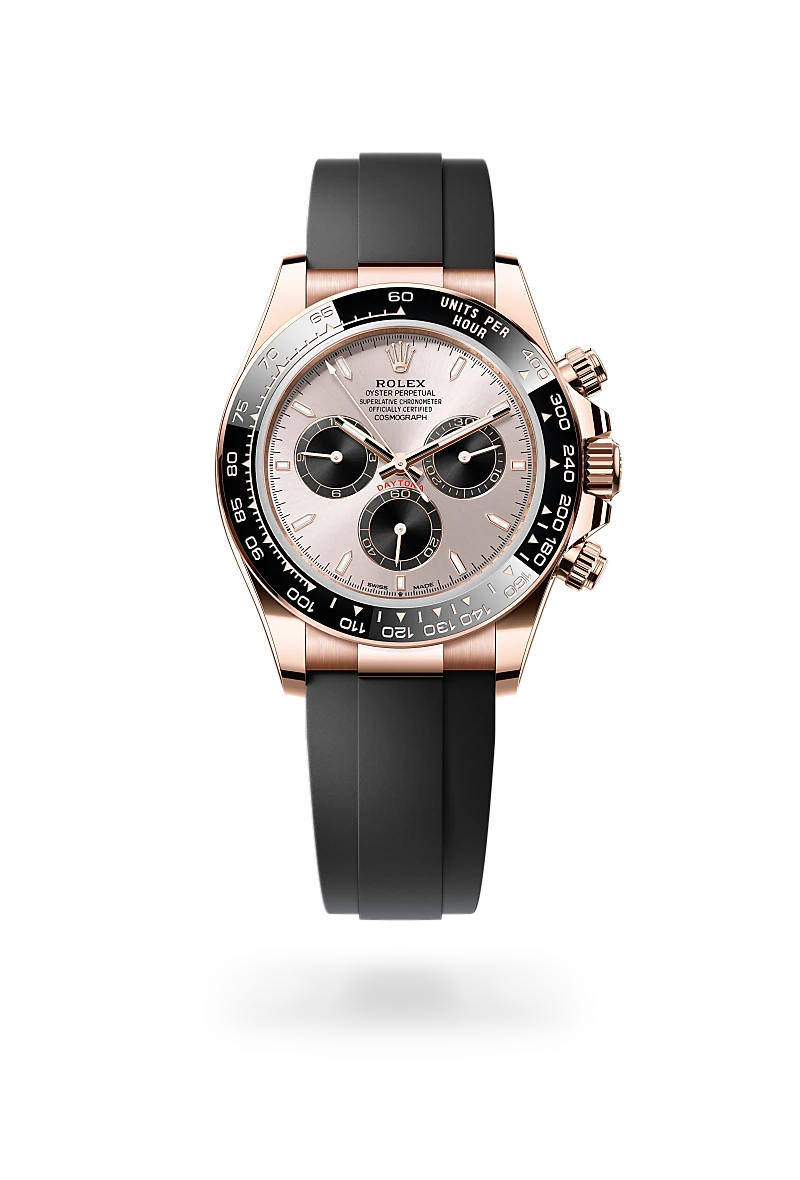 Rolex Cosmograph Daytona in Oyster, 40 mm, Everose gold at The Hour Glass
