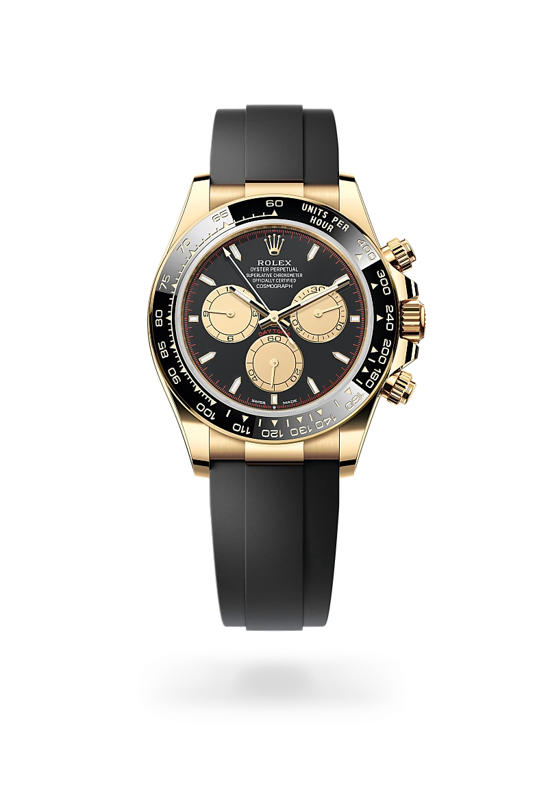 Rolex Cosmograph Daytona in Oyster, 40 mm, yellow gold at The Hour Glass