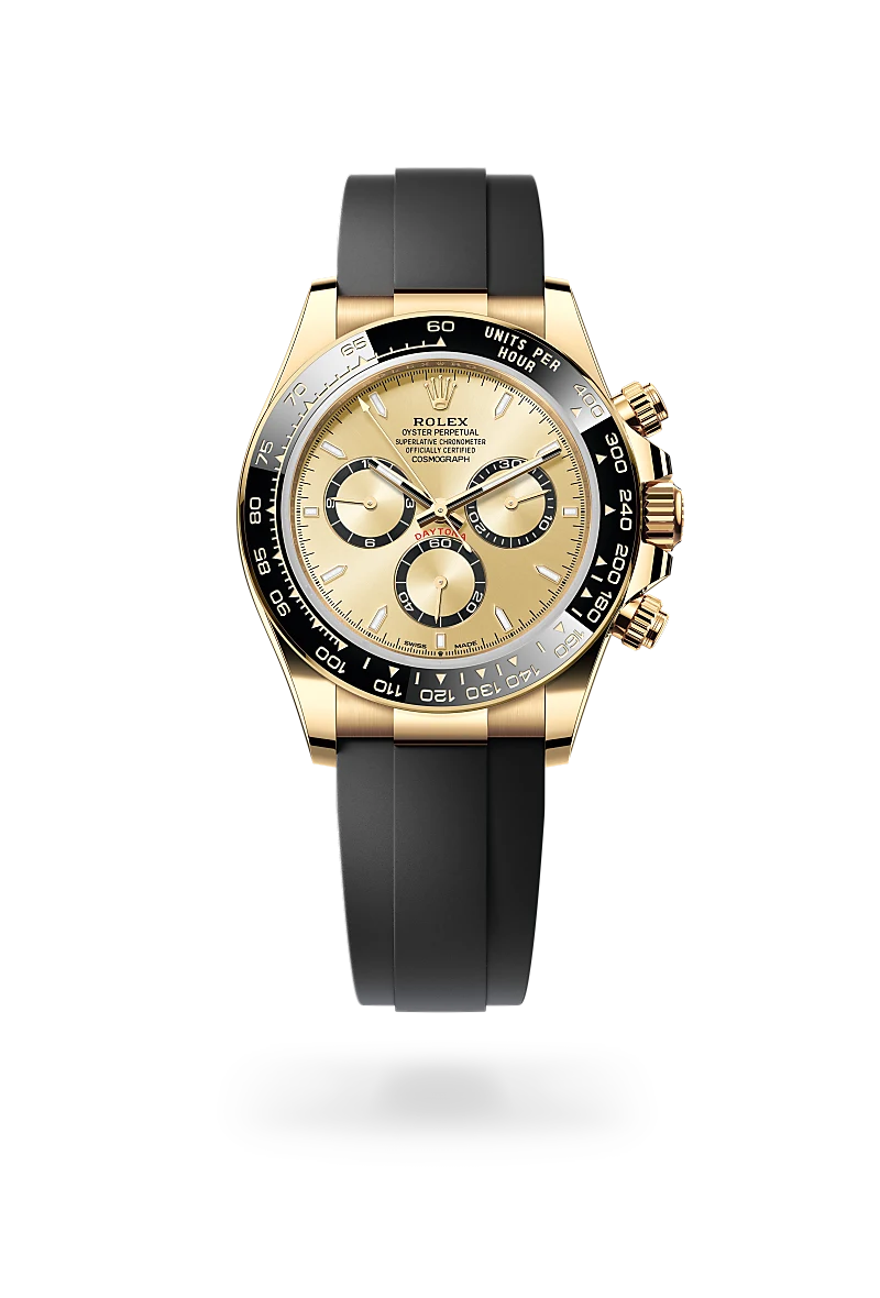 Rolex Cosmograph Daytona in Oyster, 40 mm, yellow gold at The Hour Glass