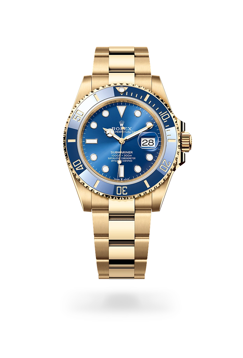 Rolex Submariner Date in Oyster, 41 mm, vàng kim at The Hour Glass
