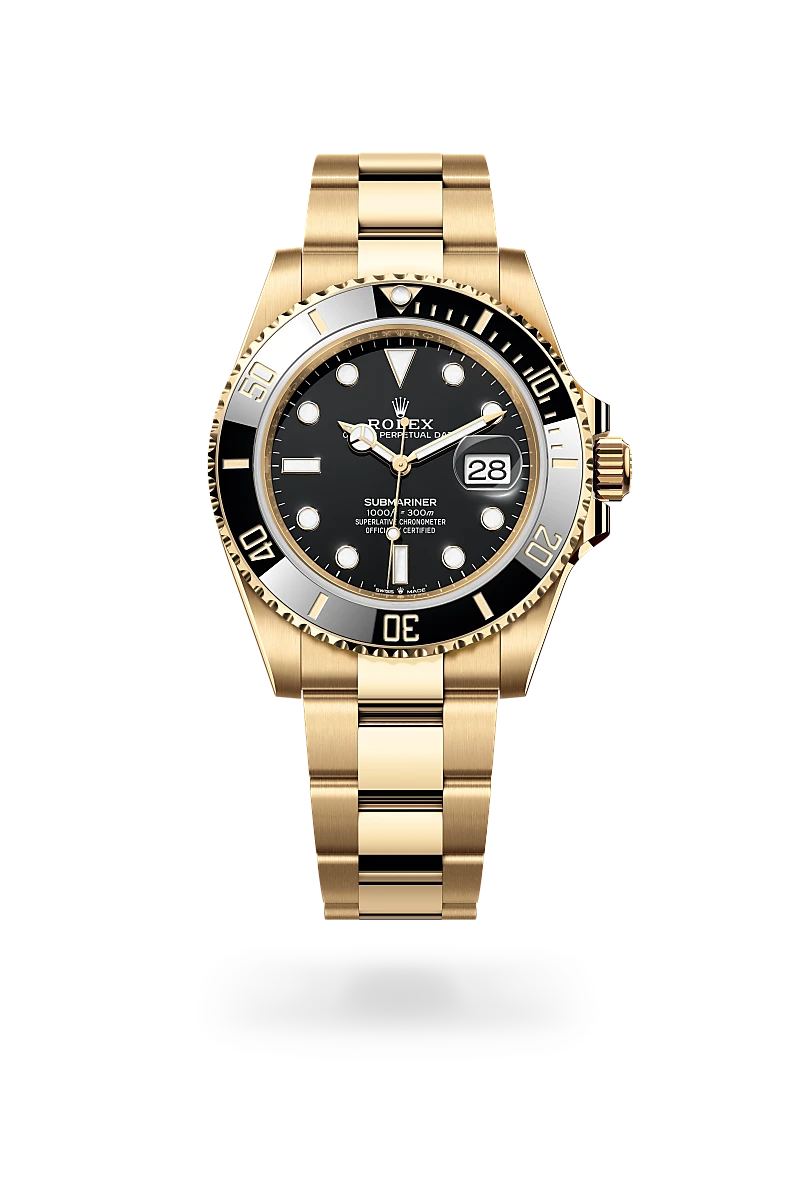 Rolex Submariner Date in Oyster, 41 mm, vàng kim at The Hour Glass