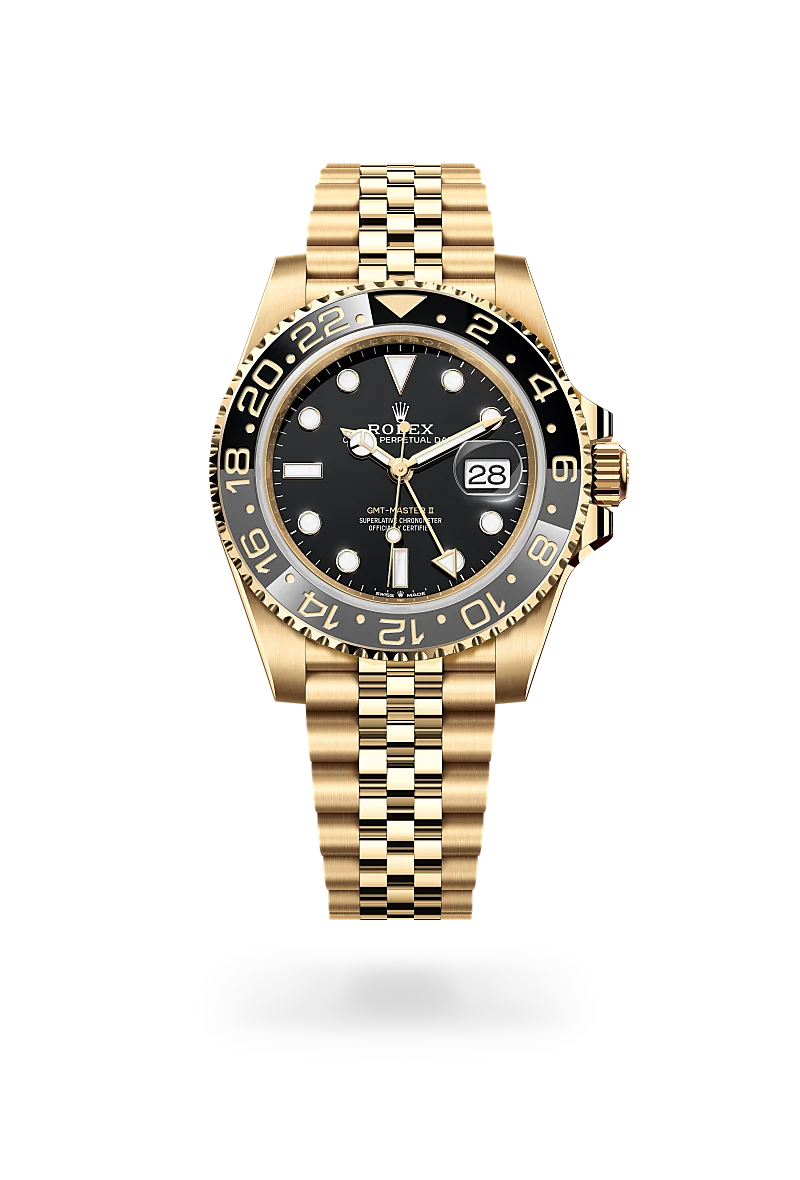 Rolex GMT-Master II in Oyster, 40 mm, vàng kim at The Hour Glass