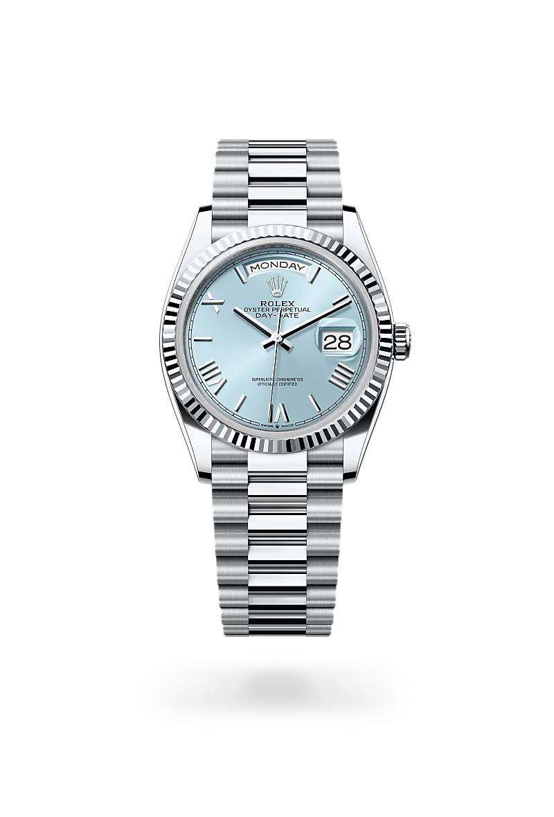Rolex Day-Date 36 in Oyster, 36 mm, bạch kim at The Hour Glass