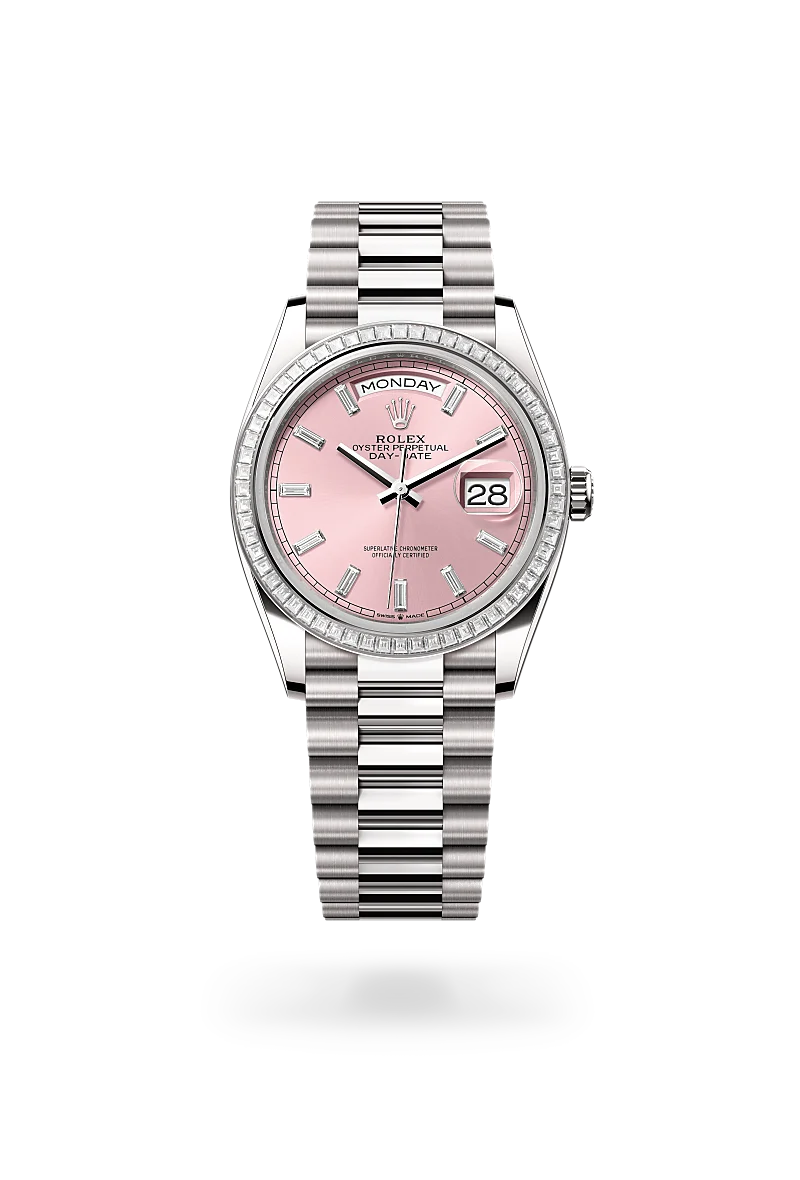 Rolex Day-Date 36 in Oyster, 36 mm, vàng trắng và kim cương at The Hour Glass