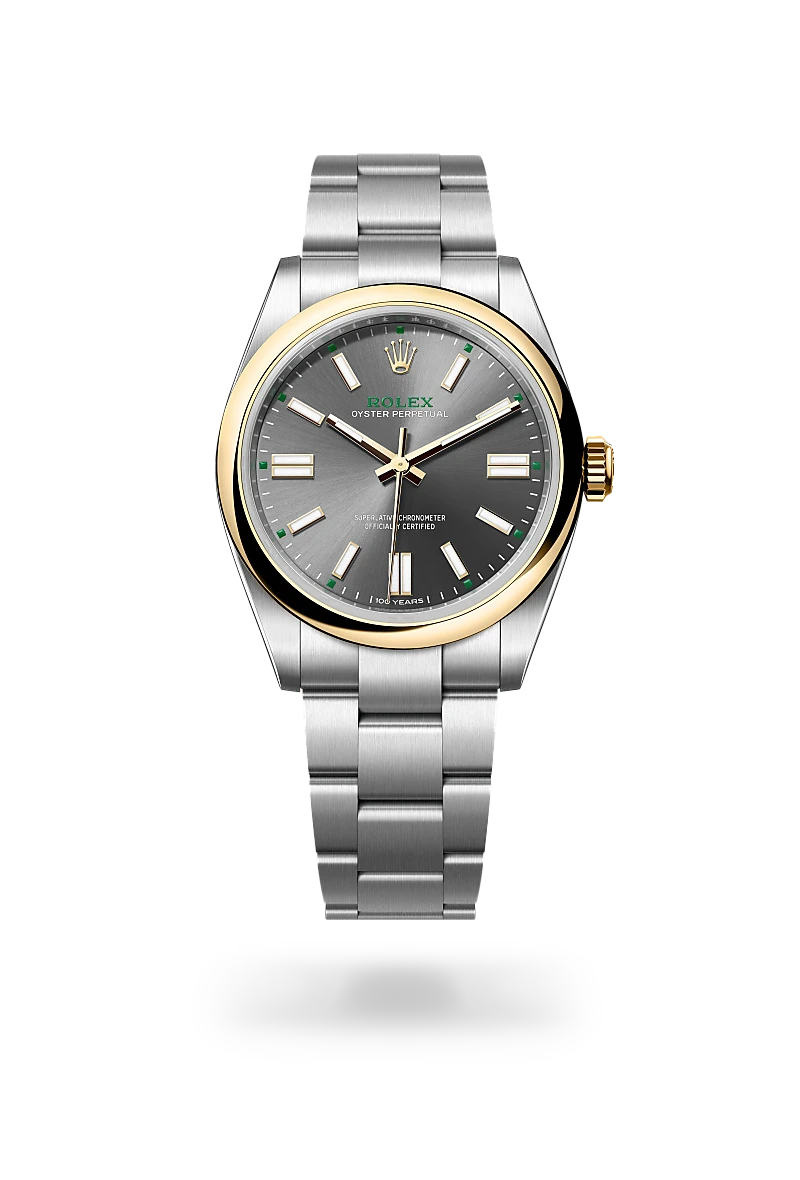 Rolex Oyster Perpetual 41 in Oyster, 41 mm, Oystersteel and yellow gold at The Hour Glass