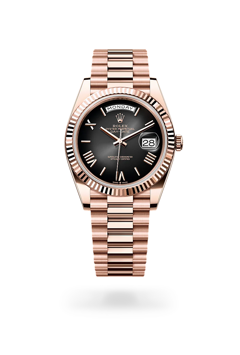 Rolex Day-Date 40 in Oyster, 40 mm, vàng Everose at The Hour Glass