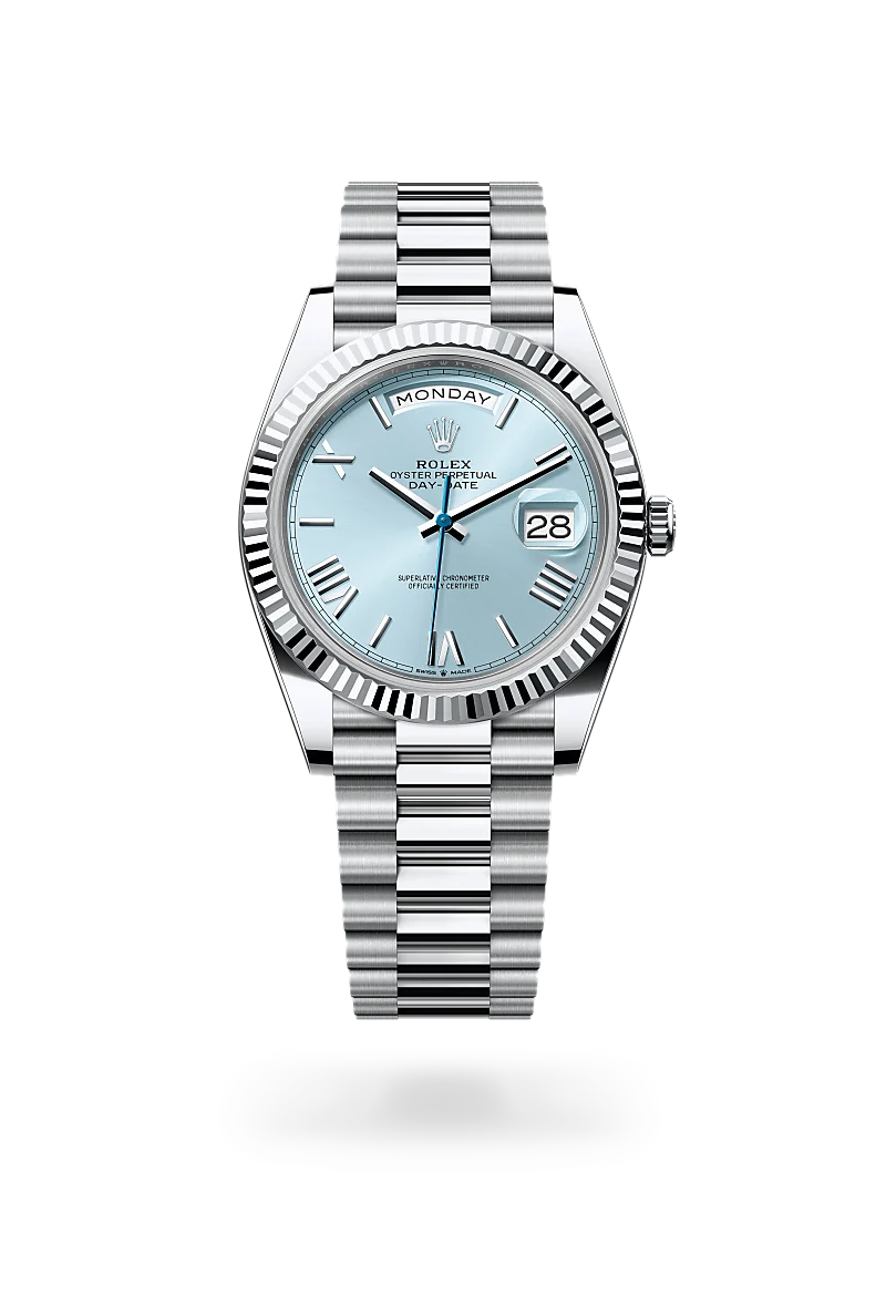 Rolex Day-Date 40 in Oyster, 40 mm, bạch kim at The Hour Glass