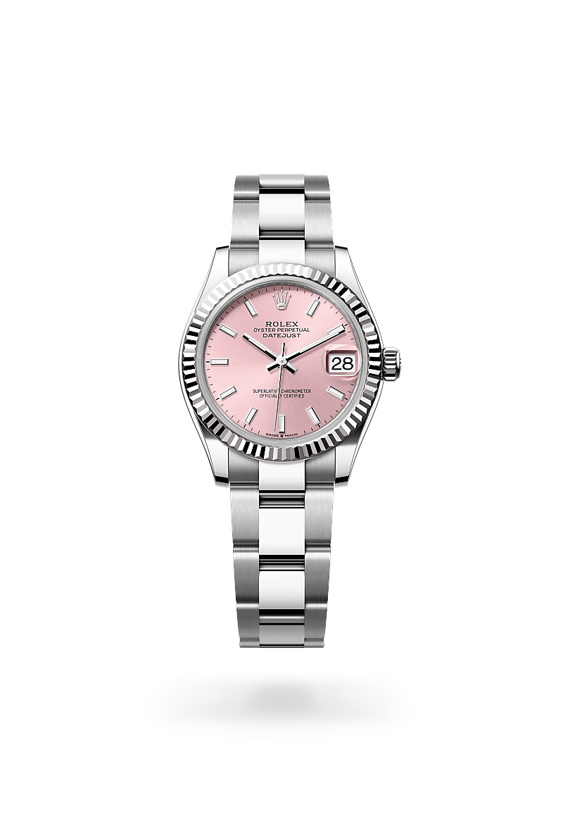 Rolex Datejust 31 in Oyster, 31 mm, thép Oystersteel và vàng trắng at The Hour Glass