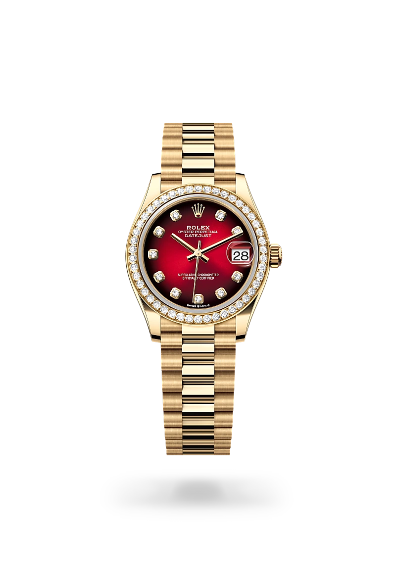 Rolex Datejust 31 in Oyster, 31 mm, vàng kim và kim cương at The Hour Glass