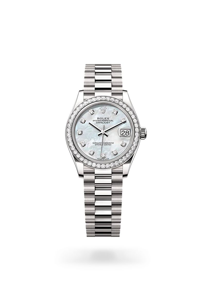 Rolex Datejust 31 in Oyster, 31 mm, vàng trắng và kim cương at The Hour Glass