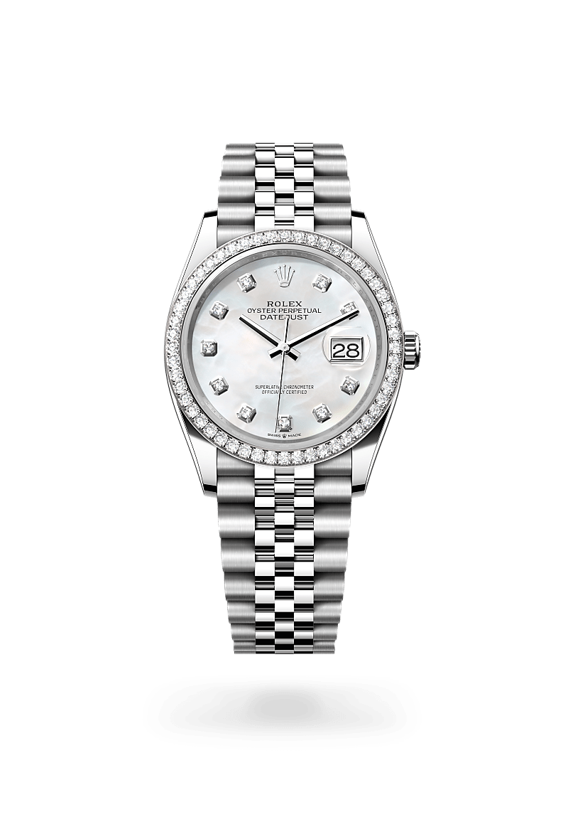 Rolex Datejust 36 in White Rolesor - combination of Oystersteel and white gold, M126284RBR-0011 | The Hour Glass