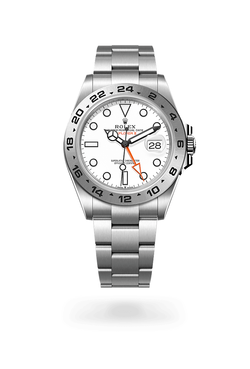 Rolex Explorer II in Oystersteel, M226570-0001 | The Hour Glass