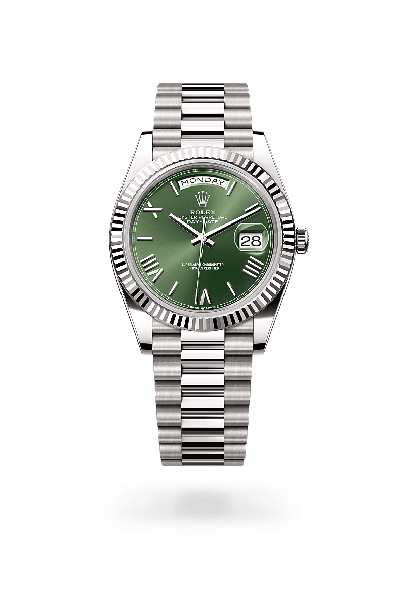 Rolex Day-Date 40 in 18 ct white gold, M228239-0033 | The Hour Glass