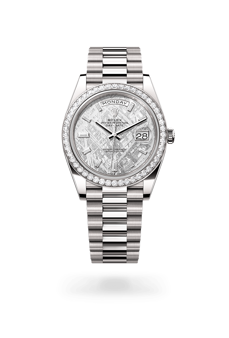 Rolex Day-Date 40 in 18 ct white gold, M228349RBR-0040 | The Hour Glass