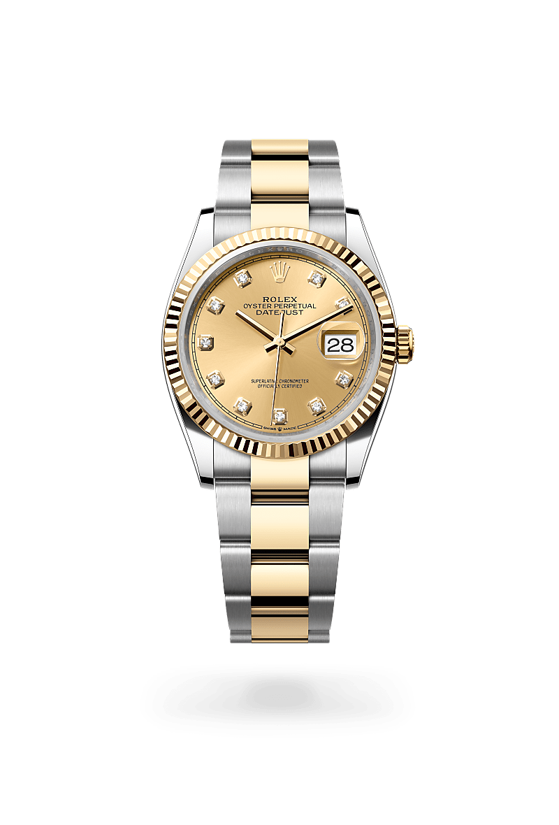 Rolex Datejust 36 in Yellow Rolesor - combination of Oystersteel and yellow gold, M126233-0018 | The Hour Glass