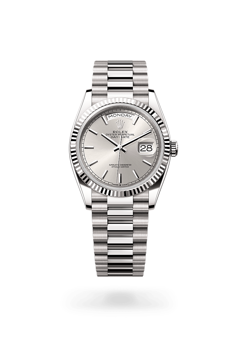 Rolex Day-Date 36 in 18 ct white gold, M128239-0005 | The Hour Glass