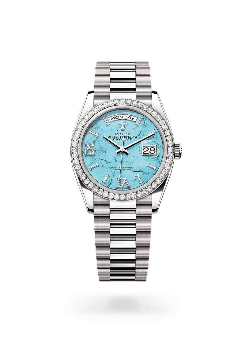 Rolex Day-Date 36 in 18 ct white gold, M128349RBR-0031 | The Hour Glass