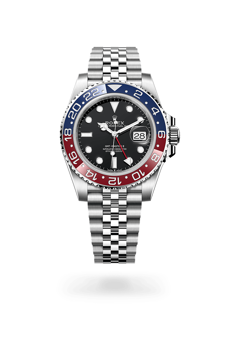 Rolex GMT-Master II in Oyster, 40 mm, Oystersteel at The Hour Glass