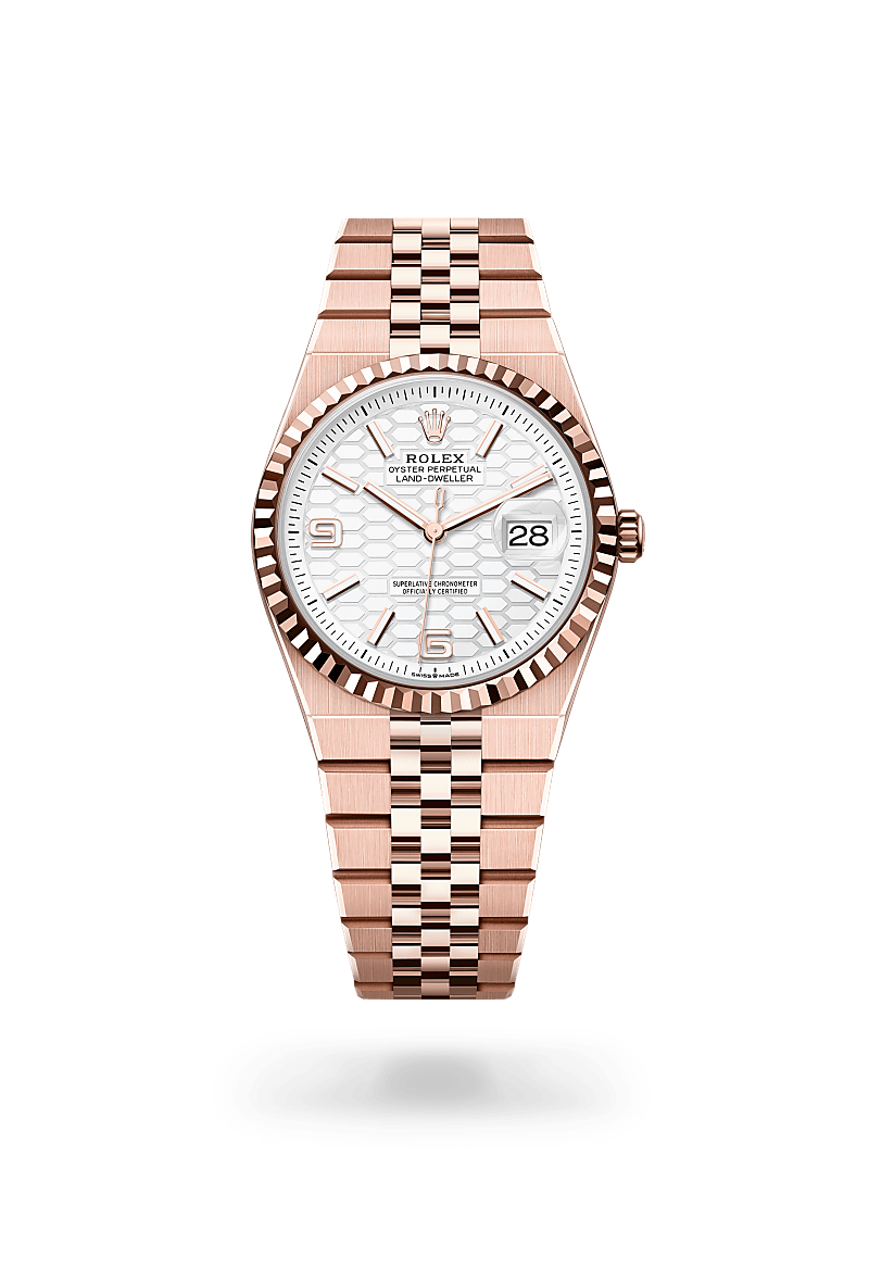 Rolex Land-Dweller 36 in Everose gold 18 กะรัต, M127235-0001 | The Hour Glass