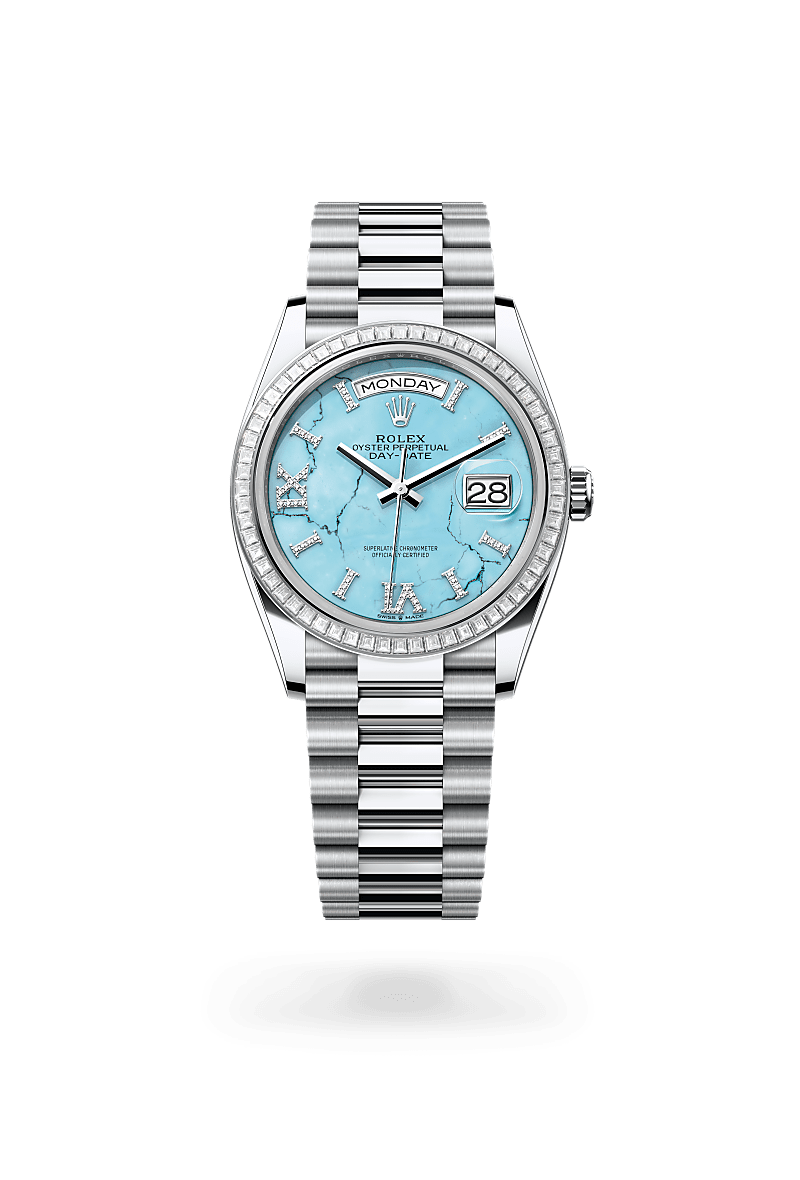 Rolex Day-Date 36 in Platinum, M128396TBR-0016 - The Hour Glass