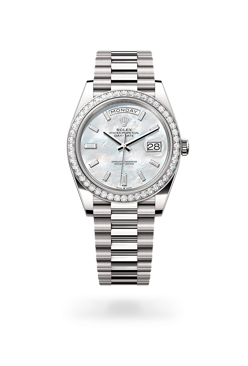 Rolex Day-Date 40 in 18 ct white gold, M228349RBR-0046 - The Hour Glass