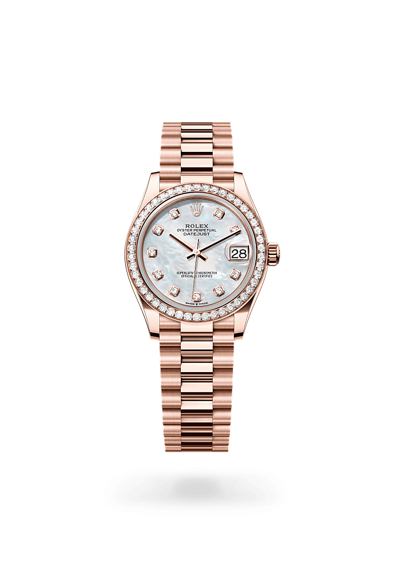 Rolex Datejust 31 in 18 ct Everose gold, M278285RBR-0005 | The Hour Glass