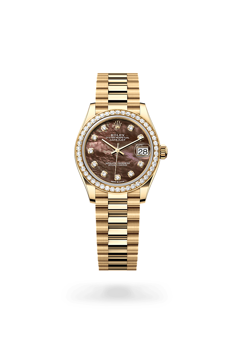 Rolex Datejust 31 in 18 ct yellow gold, M278288RBR-0032 - The Hour Glass