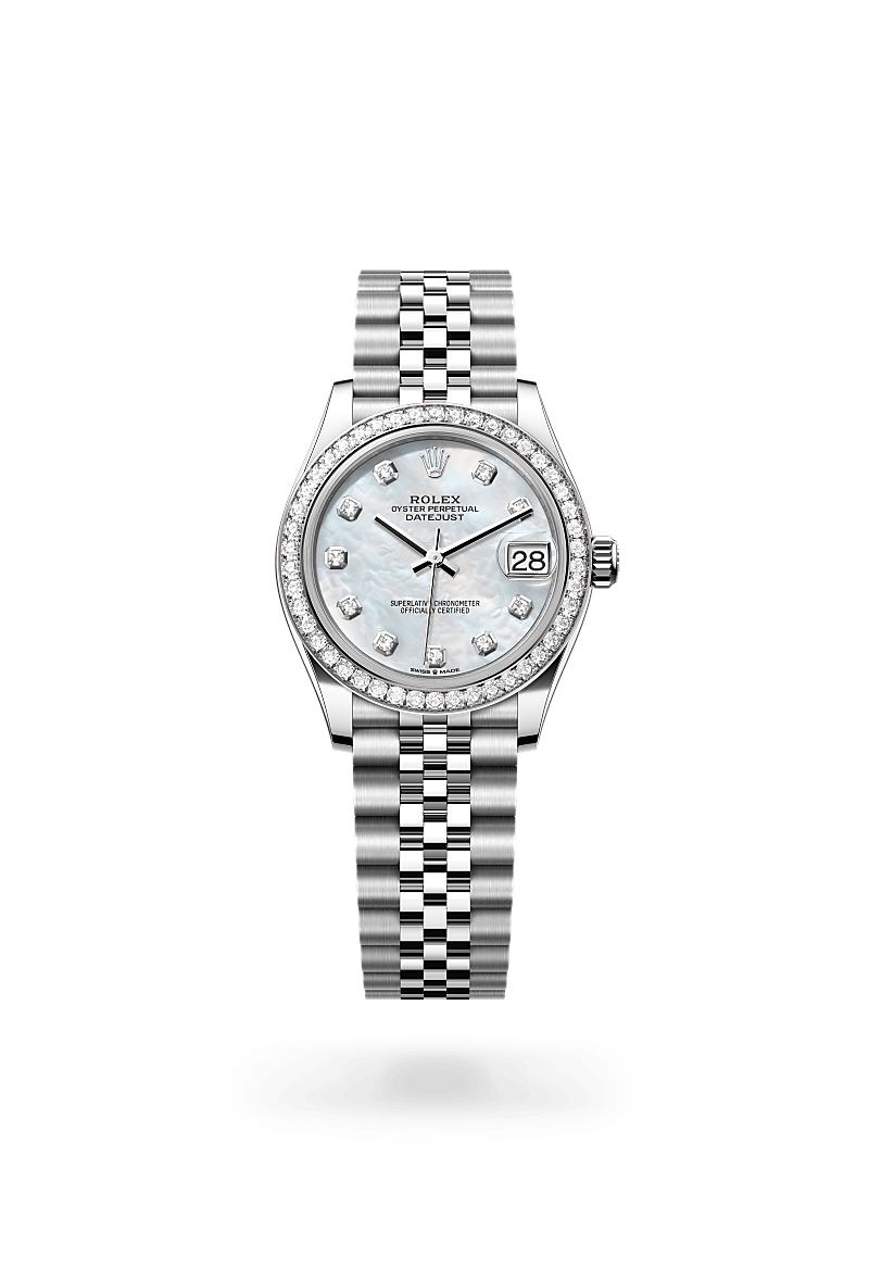 Rolex Datejust 31 in White Rolesor - combination of Oystersteel and white gold, M278384RBR-0008 | The Hour Glass