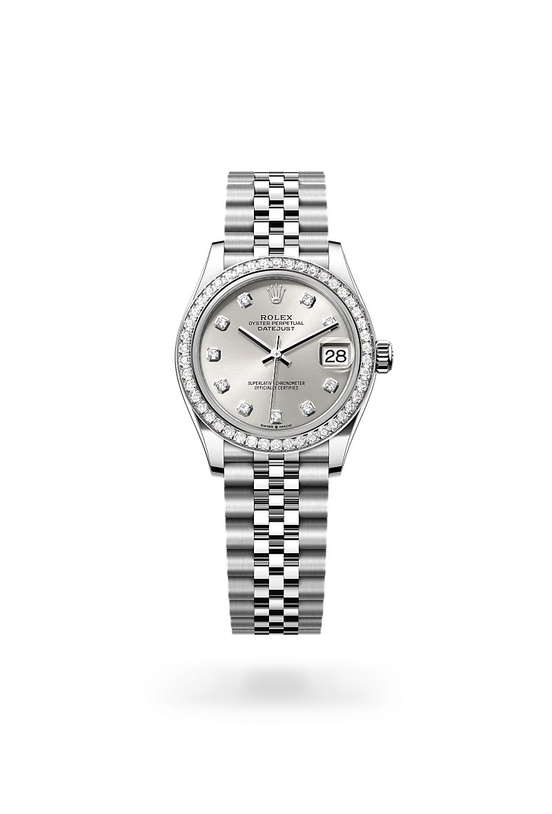 Rolex Datejust 31 in White Rolesor - combination of Oystersteel and white gold, M278384RBR-0034 - The Hour Glass